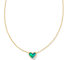 Load image into Gallery viewer, Kendra Scott Framed Ari Heart Necklace Mood Stone in Gold or Silver
