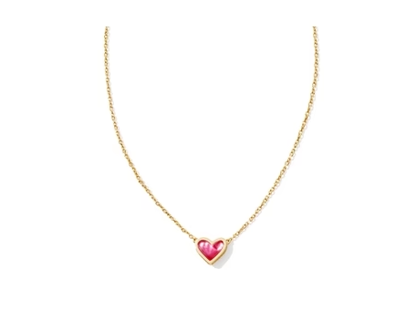 Kendra Scott Framed Ari Heart Necklace in Gold Azalea Illusion