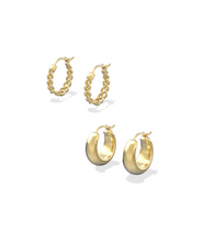 Load image into Gallery viewer, Kendra Scott Gabriella Huggie Earring Set Gold Metal
