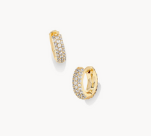 Load image into Gallery viewer, Kendra Scott Mikki Gold Pave Huggie Earrings
