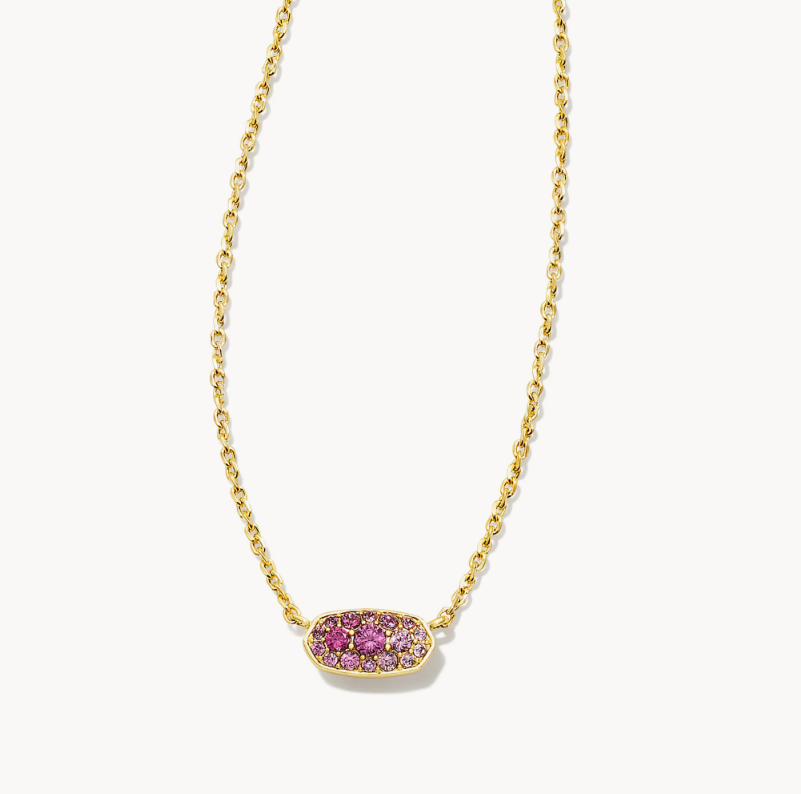 Kendra Scott Gold Grayson Necklace In Pink Ombre
