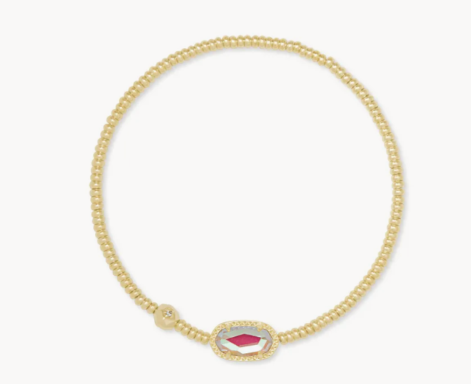 Kendra Scott Grayson Stretch Bracelet in Gold Dichroic Glass