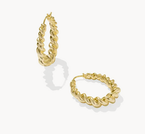 Kendra Scott Haisley Hoop Earrings Gold or Silver