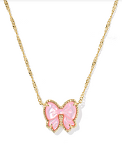 Load image into Gallery viewer, Kendra Scott Haley Bow Pendant Necklace Blush Mother of Pearl
