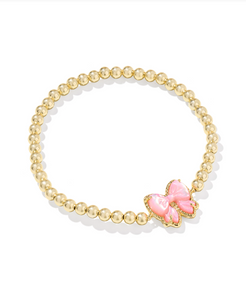 Kendra Scott Haley Bow Stretch Bracelet Gold Blush Mother of Pearl