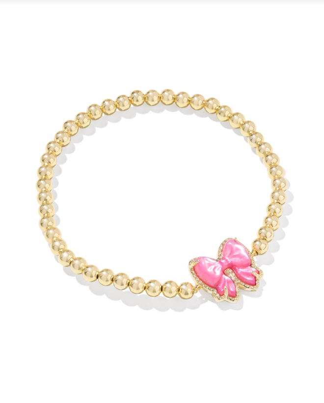 Kendra Scott Haley Bow Stretch Bracelet Gold Rose Violet