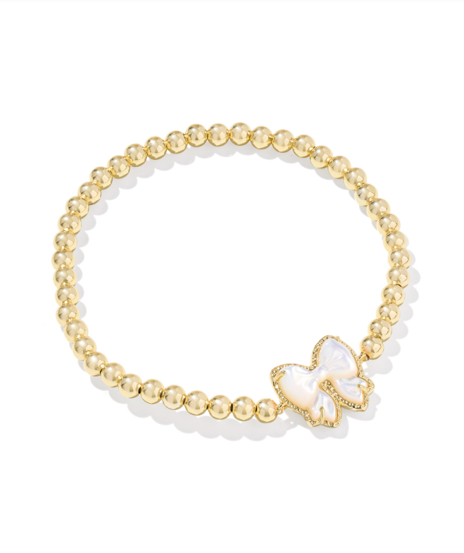 Kendra Scott Haley Bow Stretch Bracelet Ivory Mother of Pearl