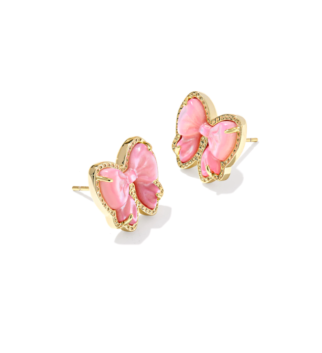 Kendra Scott Haley Bow Stud Earring Gold Blush Mother of Pearl