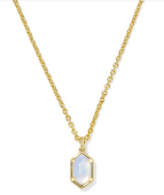 Load image into Gallery viewer, Kendra Scott Hallie Pendant Necklace Opalite Illusion Gold
