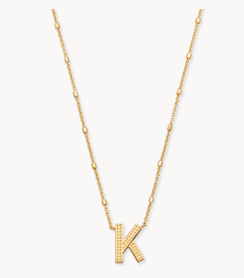 Kendra Scott Initial Pendant Necklace K