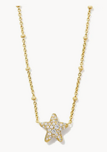 Load image into Gallery viewer, Kendra Scott Jae Star Pave Pendant White Crystal in Gold or Silver
