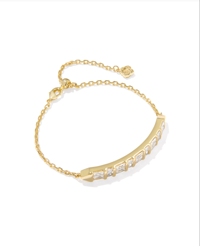 Kendra Scott Jamie Delicate Chain Bracelet White CZ