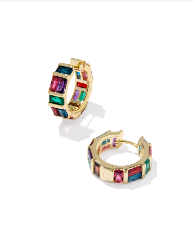 Kendra Scott Jamie Huggie Earring Gold Multi Mix