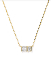 Load image into Gallery viewer, Kendra Scott Jamie Pendant Necklace White CZ
