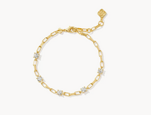 Load image into Gallery viewer, Kendra Scott Lexi Chain Bracelet White Crystal Gold or Silver
