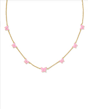 Load image into Gallery viewer, Kendra Scott Lilia Butterfly Strand Necklace in Pink Enamel
