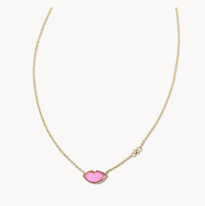 Kendra Scott Lips Pendant Necklace Hot Pink Mother of Pearl Gold or Silver