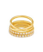 Load image into Gallery viewer, Kendra Scott Livy Ring Set of 3 Gold Metal
