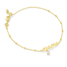 Load image into Gallery viewer, Kendra Scott Mama Crystal Delicate Chain Bracelet Gold or Silver

