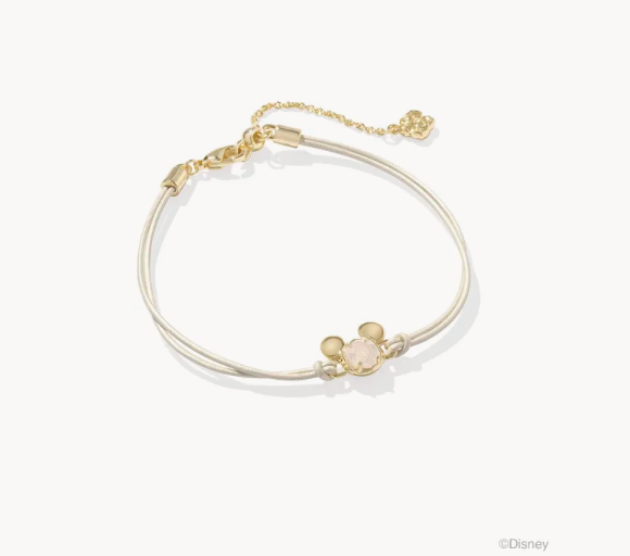 Kendra Scott Mickey Mouse Corded Bracelet in Iridescent Drusy