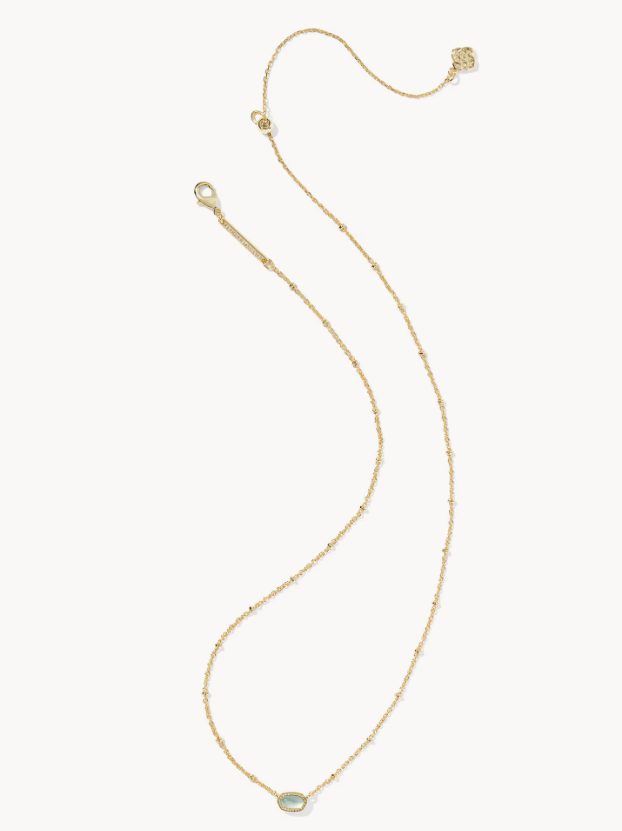 Kendra Scott Mini Elisa Satellite Pendant Necklace Light Blue Illusion