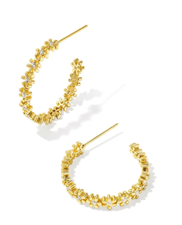 Kendra Scott Nydia Hoop Earrings Gold or Silver