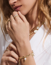 Load image into Gallery viewer, Kendra Scott Parker Charm Bracelet Gold Pearls
