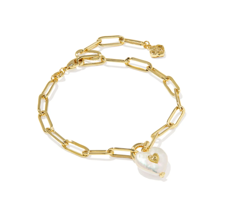 Kendra Scott Sasha Gold Chain Bracelet Gold Pearl
