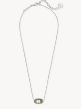 Load image into Gallery viewer, Kendra Scott Elisa Silver Black Mother of Pearl Necklace
