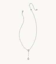Load image into Gallery viewer, Kendra Scott Silver Camry Y Necklace in Ivory Mother of Pearl
