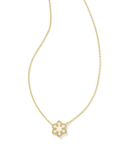 Kendra Scott Snowflake Necklace White Opal