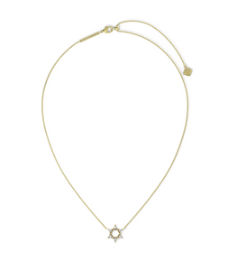 Kendra Scott Star of David Pendant Necklace White Crystal in Gold or Silver