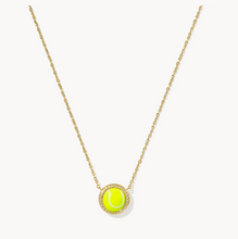 Load image into Gallery viewer, Kendra Scott Tennis Necklace in Chartreuse Magnesite Gold or Silver
