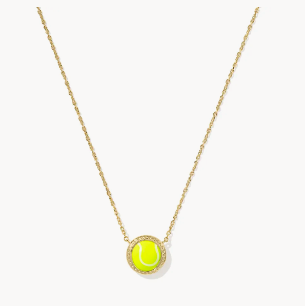 Kendra Scott Tennis Necklace in Chartreuse Magnesite Gold or Silver