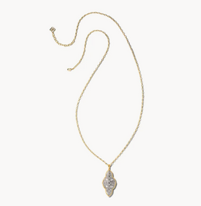 Kendra Scott Abbie Long Pendant Necklace Gold Rhodium Mix