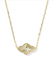 Load image into Gallery viewer, Kendra Scott Abbie Medallion Gold Short Pendant Necklace - Gold Yellow Mix
