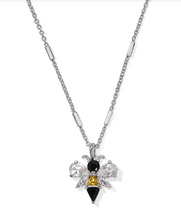 Load image into Gallery viewer, Kendra Scott Bee Short Pendant Necklace Black Yellow Mix
