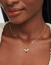 Load image into Gallery viewer, Kendra Scott Bee Short Pendant Necklace Black Yellow Mix

