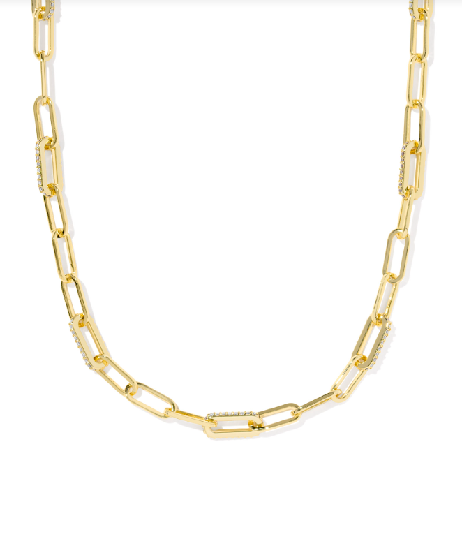 Kendra Scott Bella Chain Necklace White CZ