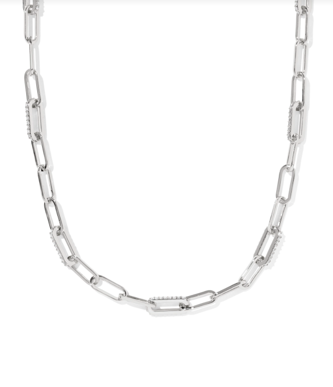 Kendra Scott Bella Chain Necklace White CZ