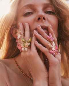 Kendra Scott Bianca Butterfly Cocktail Ring Gold Iridescent White Mix