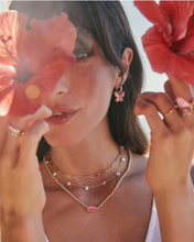 Load image into Gallery viewer, Kendra Scott Bianca Butterfly Huggie Earrings Gold Pink Mix
