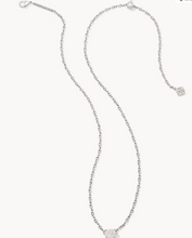 Load image into Gallery viewer, Kendra Scott Cailin Silver Pendant Necklace in White Iridescent Crystal
