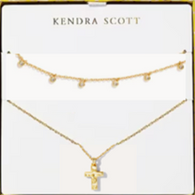 Load image into Gallery viewer, Kendra Scott Amelia Necklace Set Gold White Crystal
