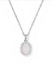 Load image into Gallery viewer, Kendra Scott Daphne Crystal Frame Pendant Necklace Gold Iridescent Drusy
