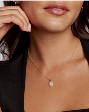 Load image into Gallery viewer, Kendra Scott Daphne Crystal Frame Pendant Necklace Gold Iridescent Drusy
