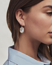 Load image into Gallery viewer, Kendra Scott Daphne Frame Drop Earrings Gold - Ivory Mother of Pearl
