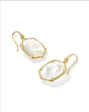 Load image into Gallery viewer, Kendra Scott Daphne Frame Drop Earrings Gold - Ivory Mother of Pearl
