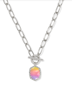 Kendra Scott Daphne Link Chain Necklace Sunrise Watercolor Illusion