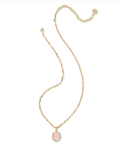 Load image into Gallery viewer, Kendra Scott Daphne Pave Pendant Necklace Rose Quartz
